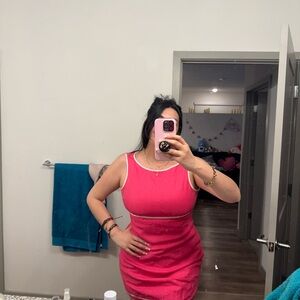 Vintage linen Pink Dress